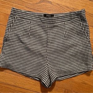 Forever 21 Houndstooth High-Waist Shorts